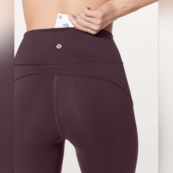 Lululemon In Movement Crop *Everlux 19" (Black Cherry) - Picture 2 of 11